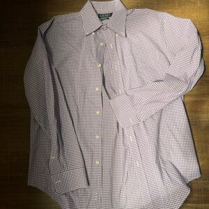 Men's Ralph Lauren Purple Checkered Shirt